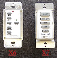 ceiling fans remote contols - transmitter  X6